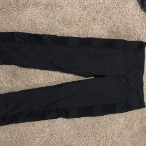 Capri workout see through side mesh leggings